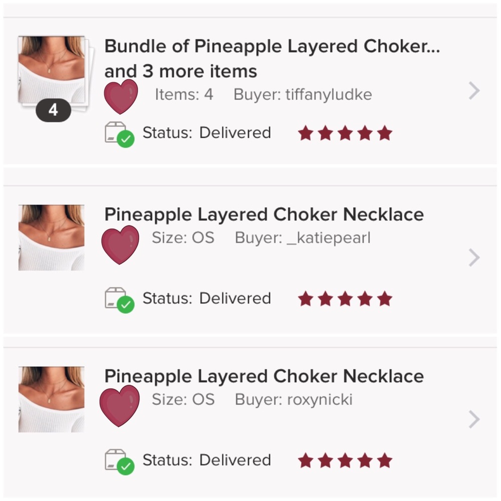 Pineapple ♡ Layered Choker Necklace GIFT - Picture 8 of 10